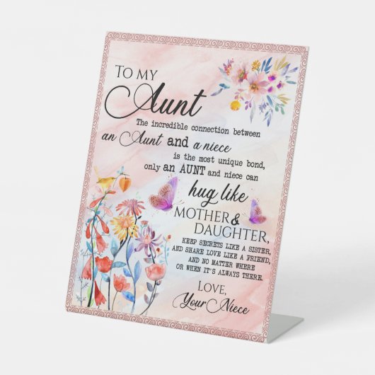 姪の蝶の贈り物 台座サイン (正面)