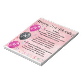 姪の詩 – 21歳の誕生日 ノートパッド (回転)