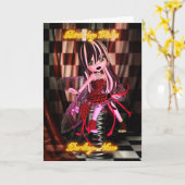 姪の誕生日とムーニーズかわいこちゃんパイゴシックフェアリー カード (黄色い花)