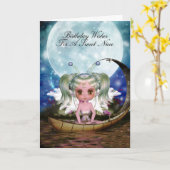 姪の魔法水妖精のバースデー・カード カード (黄色い花)