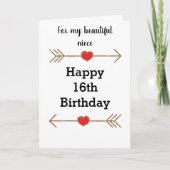 姪の16誕生日 カード (正面)