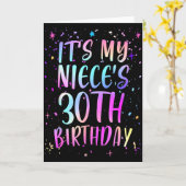 姪の30歳の誕生日 おめでとうカラフル カード (黄色い花)