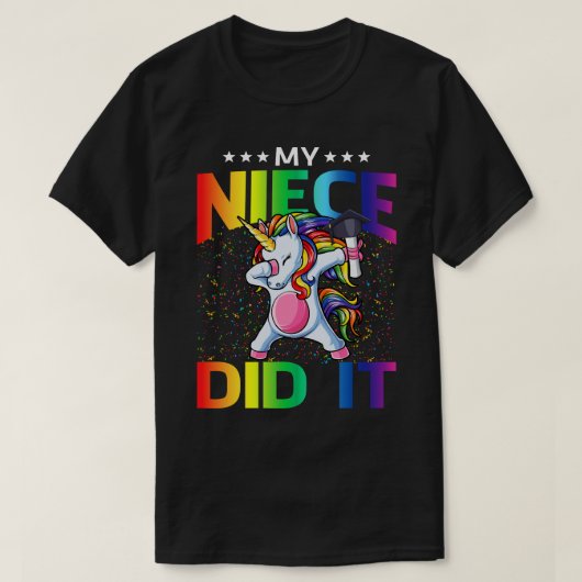 姪は卒業ユニコーンを卒業した Tシャツ (デザイン正面)