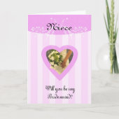 姪は私の花嫁の付き添いと上品スタイリッシュな娘に 招待状 (正面)