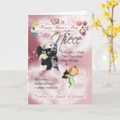 姪ナースの日かわいい小ベビーと可愛いナース カード (黄色い花)