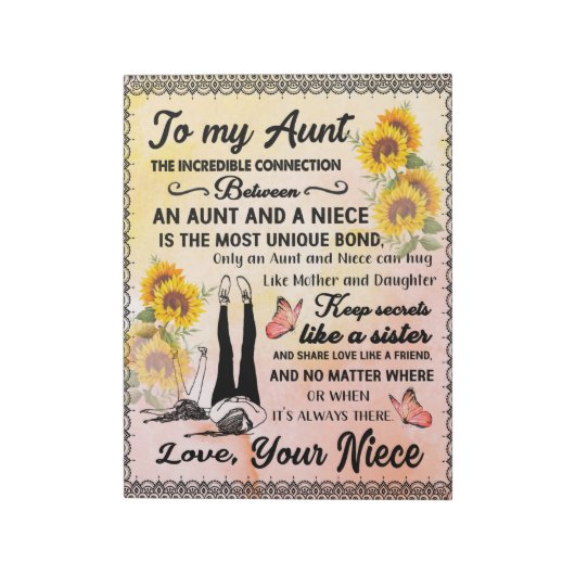 姪パーソナライズされたからの叔母への手紙 ノートパッド (回転)