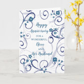 姪モダンと夫の結婚記念日 カード (黄色い花)