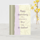 姪モダンと夫の結婚記念日 カード (黄色い花)