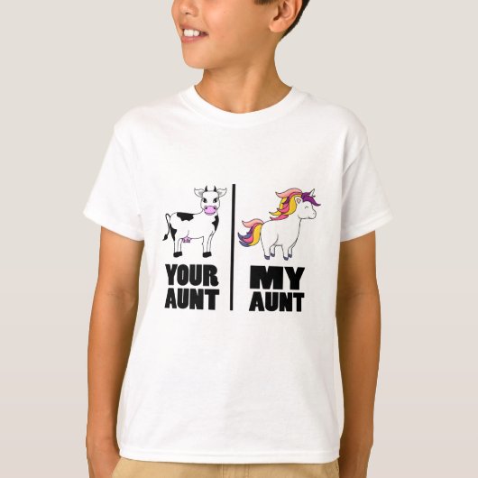 姪甥オーンティおもしろいーカウユア叔母マイ叔母 Tシャツ (正面)
