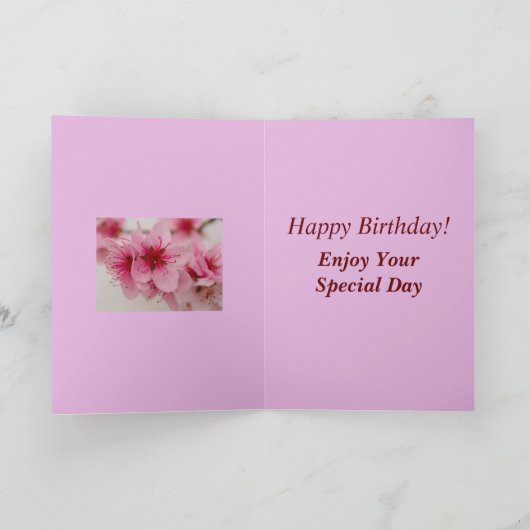 姪用明はっきりしたるいフローラ誕生日カード カード (内部)