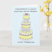 姪素晴らしと夫結婚の祝 カード (黄色い花)