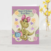 姪素晴らし14誕生日とショッピング カード (黄色い花)