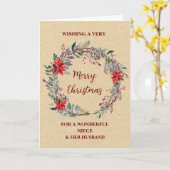 姪素朴と夫がクリスマスに酔って カード (黄色い花)