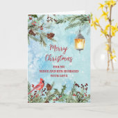 姪素朴と旦那がクリスマスに カード (黄色い花)