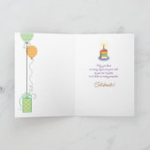 姪13誕生日4層ケーキスライス カード (内部)