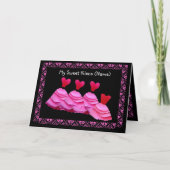 姪-フラワー・ガールの招待状-ピンクのガウン 招待状 (正面)