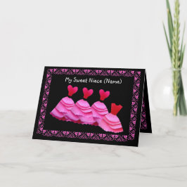 姪-フラワー・ガールの招待状-ピンクのガウン 招待状