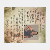 姪 フリースブランケット (正面(横))