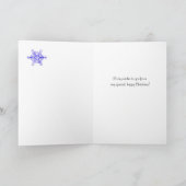 姪-モミの木、雪片、レースのためのクリスマス シーズンカード (内部)