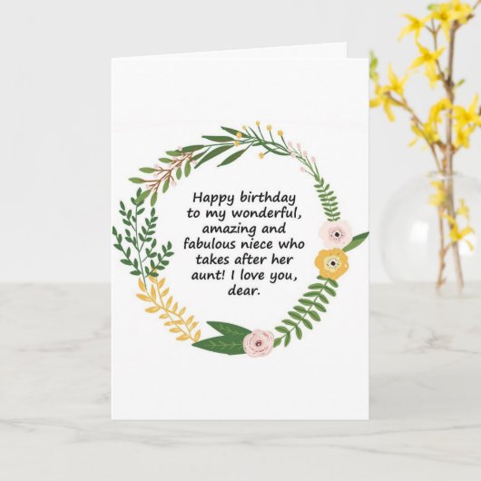 ***姪・婦人の誕生日カード カード (黄色い花)