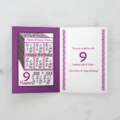 姪-幸せな第9誕生日 カード (内部)