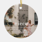 姪 | 感傷的な写真記念クリスマス セラミックオーナメント (正面)