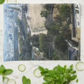 姫路城からの眺め キッチンタオル (折り畳み)