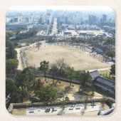 姫路城からの眺め スクエアペーパーコースター (正面)