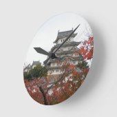 姫路城を巡る ラウンド壁時計 (傾斜)