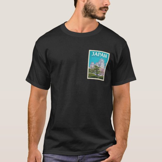 姫路城 日本 旅行ポスター Tシャツ (正面)