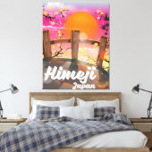 姫路日本の花のポスター。 キャンバスプリント (インサイチュ (寝室))