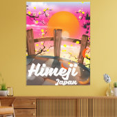 姫路日本の花のポスター。 キャンバスプリント (インサイチュ (リビング))