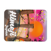 姫路日本の花のポスター。 マグネット (横)