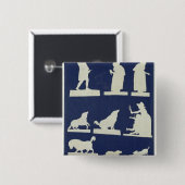 姿および動物の勉強 缶バッジ (正面&裏面)