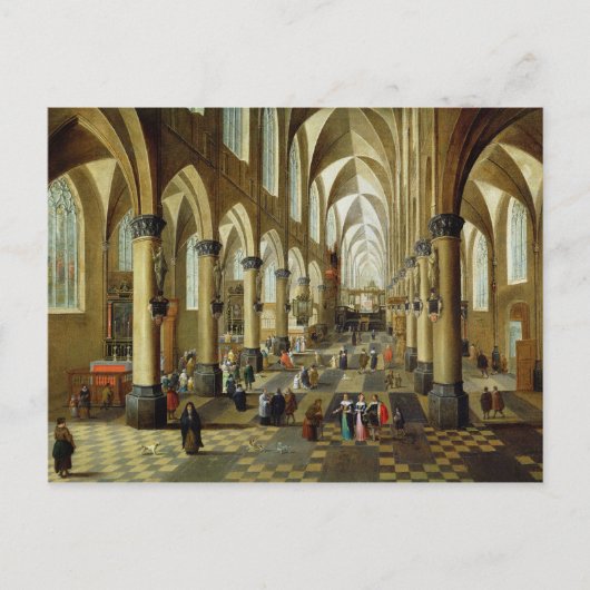 姿が教会のインテリアに集まる ポストカード (正面)