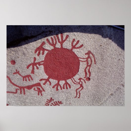 姿とのまわりに動物の太陽 ポスター (正面)