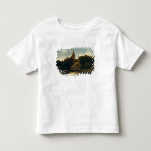 姿との樹木が茂った景色は教会に近づきます トドラーTシャツ