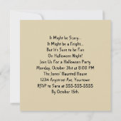 姿とプラスクハローウィンパーティ 招待状 (裏面)