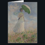 姿のアウトドア(正しく直面する) Monetの勉強<br><div class="desc">姿のアウトドアの勉強は(正しく直面する) - Giverny、Monetの後の…の解決彼の家の近くでIle補助のOrtiesの側の彼のスタジオボートを繋ぎ止めました。 彼はまた銀行によってあふれることを防ぐように縁どられた草原の端に彼の装置を、収納するために川岸の小屋を造りました。 彼はそれからこの場所の近くの彼の仕事の会議をしました。 それはこれらの会議の1つ、この小山の空に対して立っているスザンヌHoschedÈから戻ることに彼が彼の継娘に斑点を付けたことでした。 従って彼は彼が彼のキャリアで早くしたアルジャントゥーユの姿の描写に、特に戻るこのイメージのまわりである装飾的な勉強をすることにしました。 この仕事の景色への人間の姿の挿入、およびパラソルを持つ女性の特に繰り返しのモチーフは、姿を囲む明るいëenvelopeíの彼の特別な関心を示します。 クロード・モネ(1840年- 1926年)はplein空気風景画に応用でき自然の前にフランスのな印象派の絵画の創設者、および動きの認識の表現の哲学の最も一貫した、多産の従業者、特にでした。 言葉の印象主義は彼の絵画の印象、日の出(levant印象、soleil)のタイトルから得られます。</div>