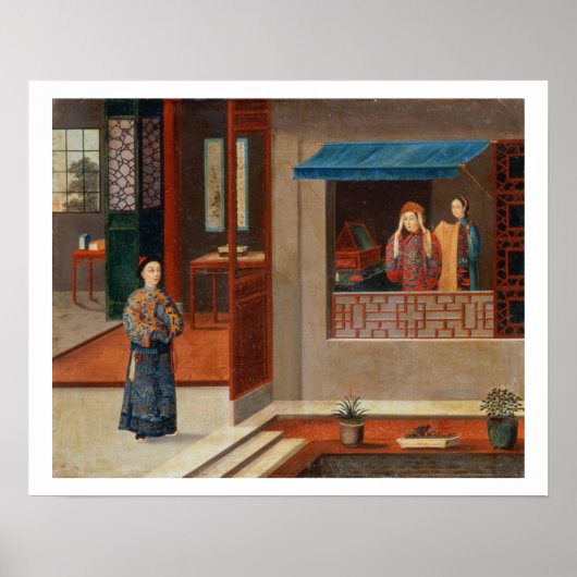 姿の化粧室インテリア ポスター (正面)