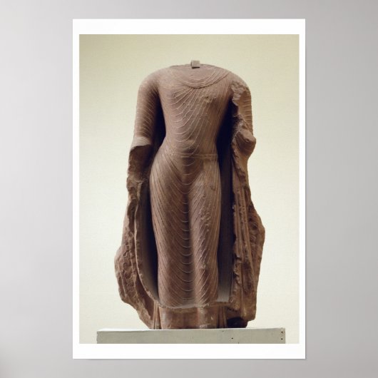 姿の立つ仏ジャマルプル、マトゥラ(re ポスター (正面)