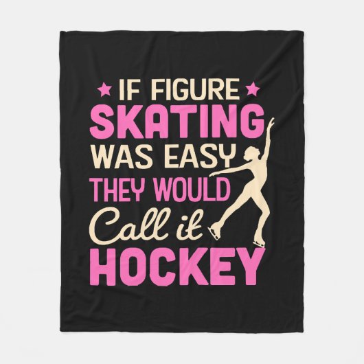 姿もしスケートで滑るはItをホッケーと呼ぶだろう フリースブランケット (正面)
