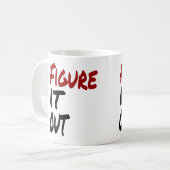 姿を出しおもしろいて コーヒーマグカップ (正面左)
