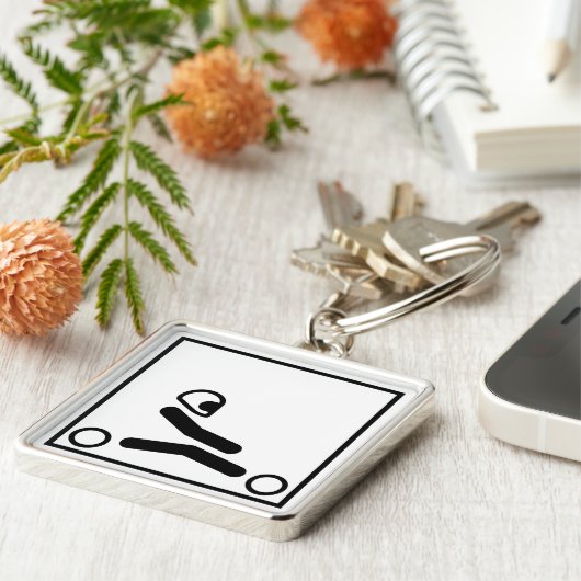 姿を競争させるKartは行きます キーホルダー (側面)