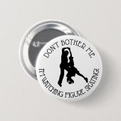 姿アイススケートで滑るDpnt迷惑ユーモアボタン 缶バッジ (正面&裏面)