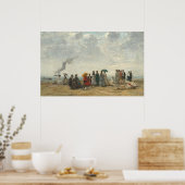 姿オンビーチユージェーヌブダンファインアート ポスター (キッチン)