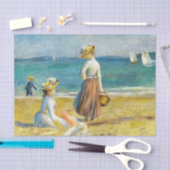 姿オンビーチ、オーギュスト・ルノアール・デコパージュ・アート 薄葉紙 (クラフト)