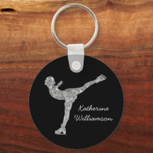 姿カスタムスケートで滑る氷スケートで滑る銀きらめく