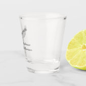 姿カスタムスケートで滑る氷スケートで滑る銀きらめく ショットグラス (右)