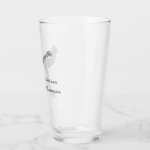 姿カスタムスケートで滑る氷スケートで滑る銀きらめく タンブラーグラス (左)